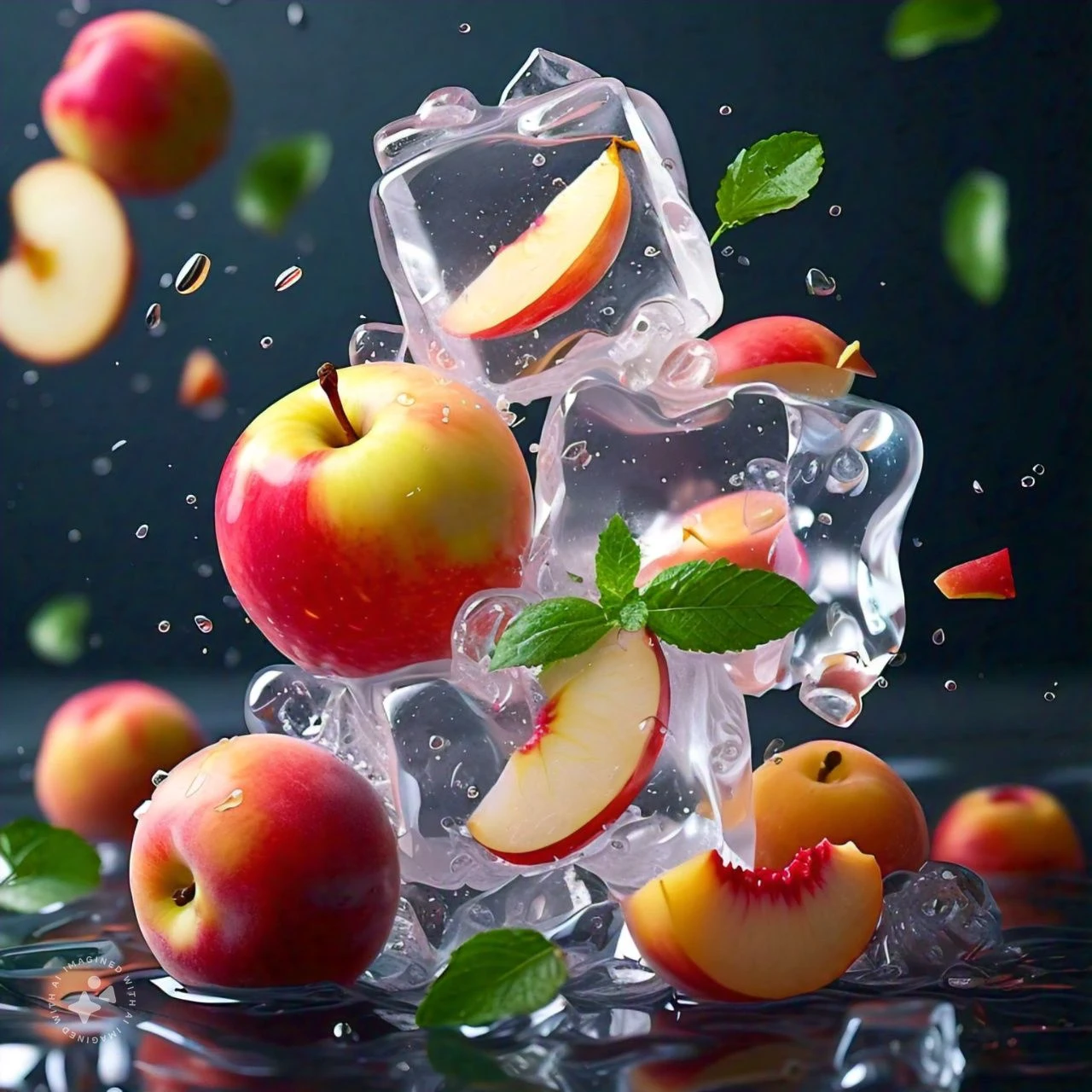 BackGround apple peach ice