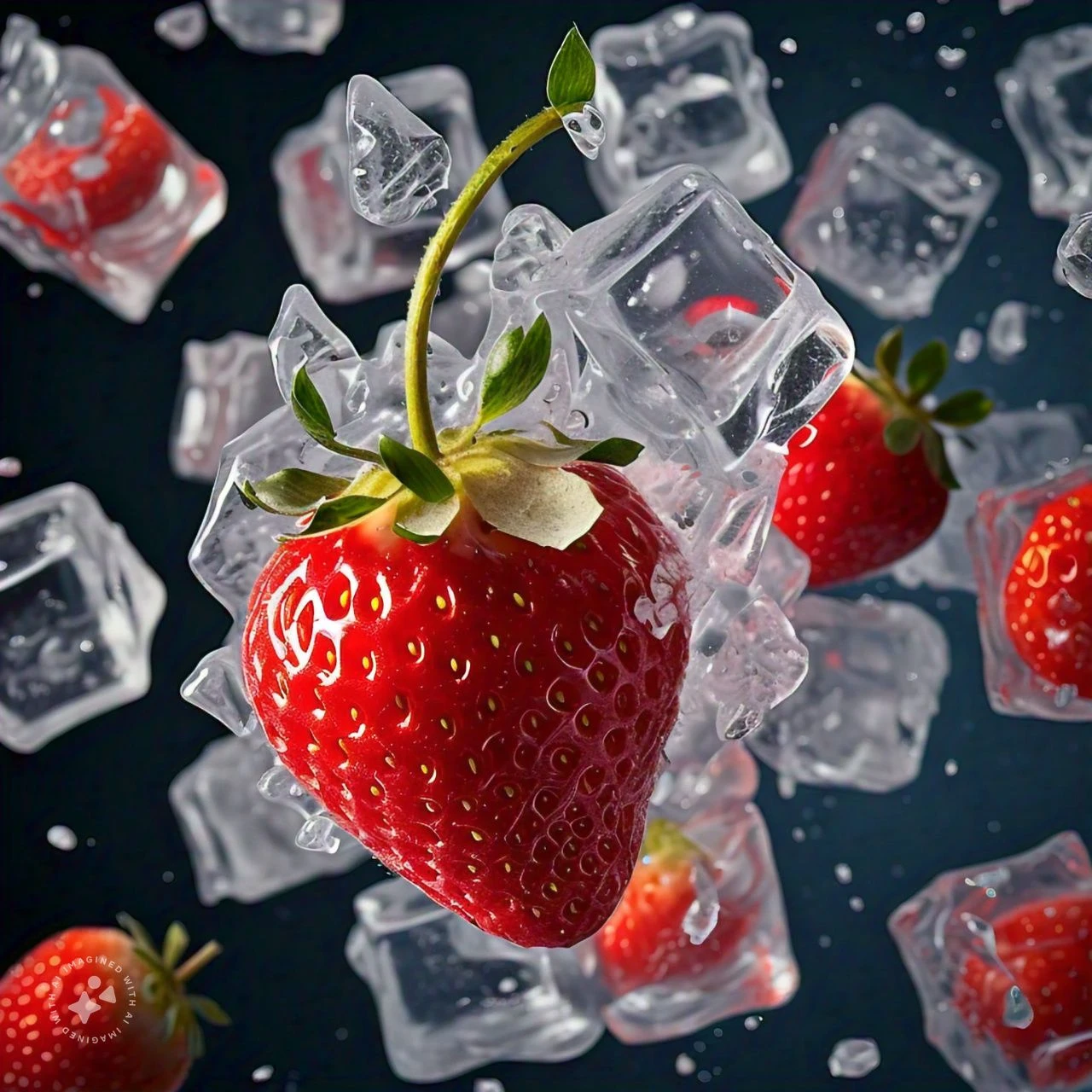 Back ground STRAWBERRY ICE